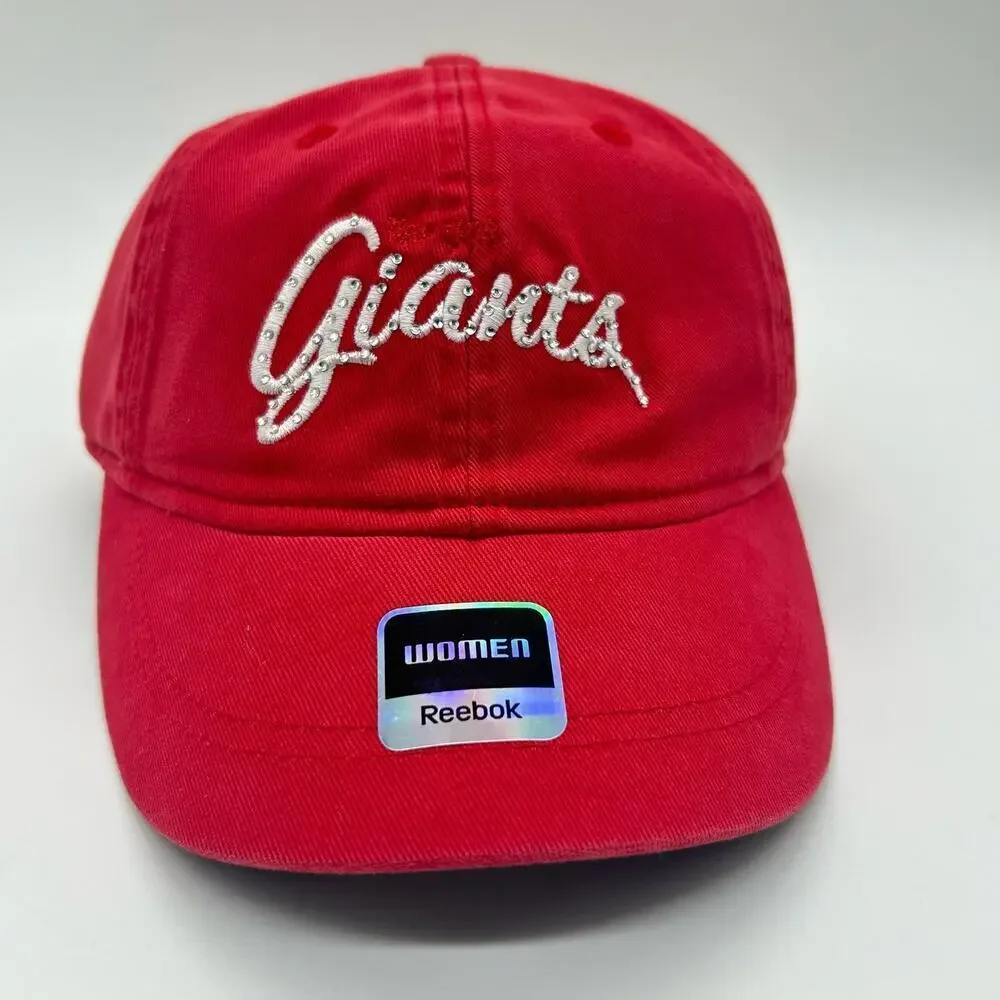 New‎ York Giants Reebook Hat Womens OS Red Rhinestone Gem Cap NFL Football NEW