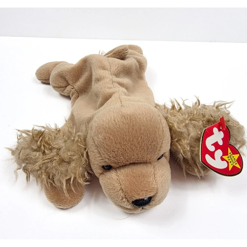 TY Beanie Babies 1997 Spunky The Light brown Cocker Spaniel‎ Dog w/Tags Vintage