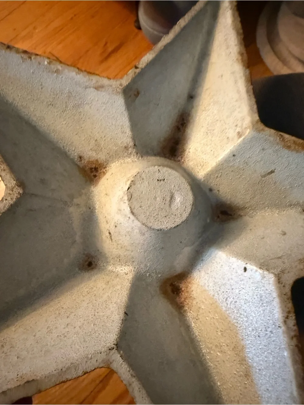 vintage star tree stand 1950s Mitee Mfg Inc St  WHITE  Rustic
