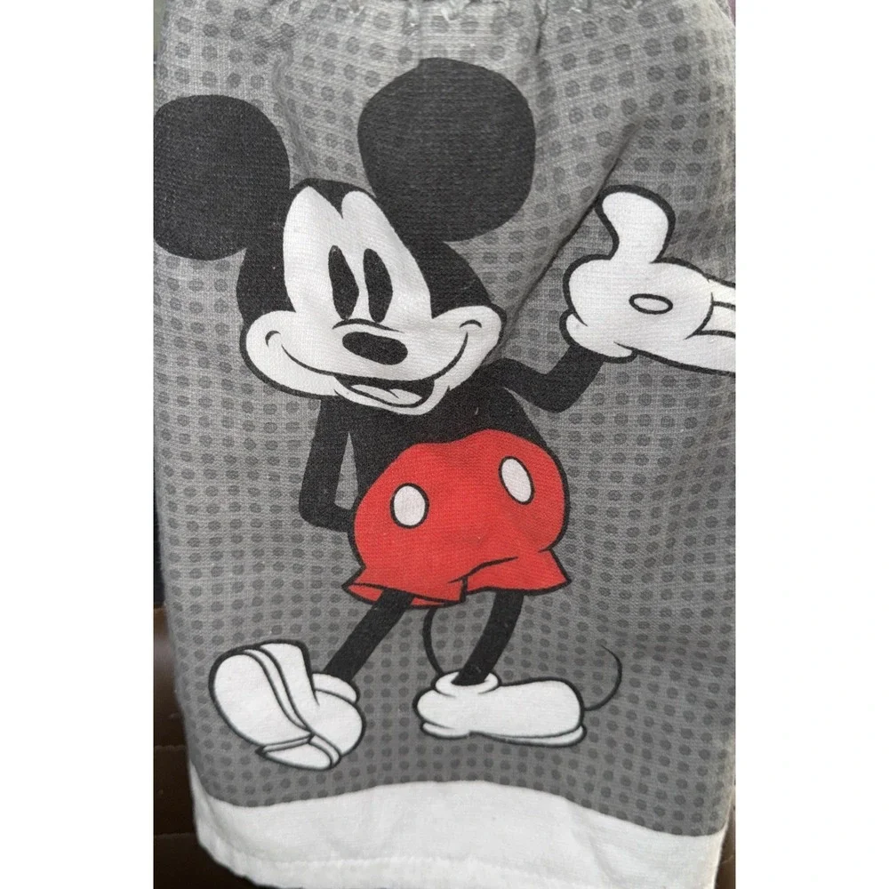 Disney Crochet Top Hanging Kitchen Mickey Mouse Towel Gray Top with‎ Gray Button