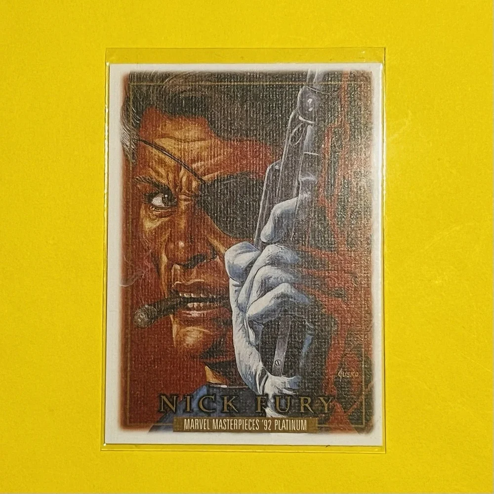 2024 Upper Deck Marvel Masterpieces '92 Platinum Nick Fury Canvas #64‎ Card