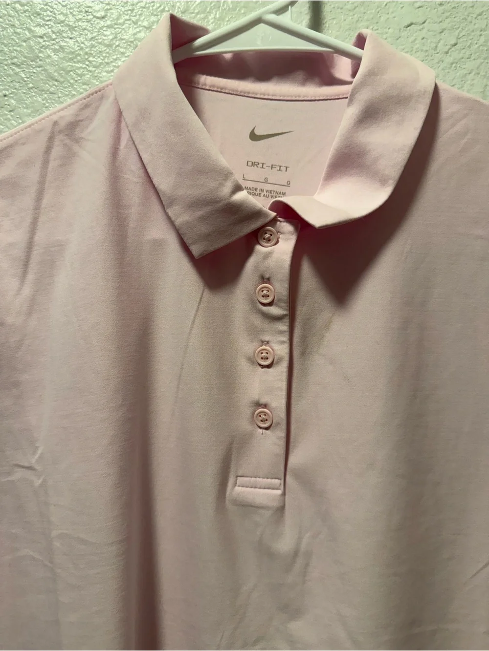 Nike Women’s Victory Dri-FIT Golf Polo. Color - Pink Foam. Size - Large