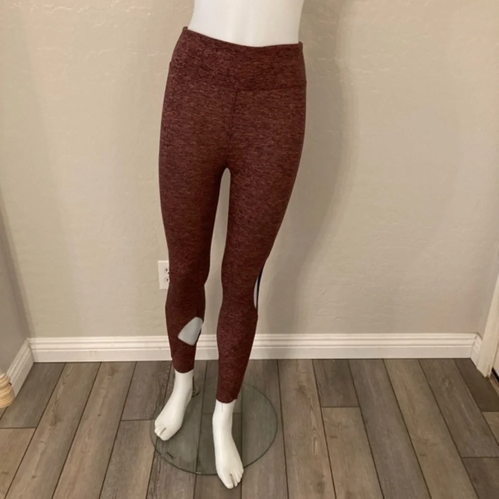 Free People Movement Space Dye Berry Halo Cutout Yoga Leggings XS