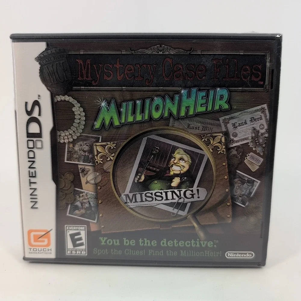 Nintendo DS‎ Mystery Case Files: MillionHeir Million Heir - New Factory Sealed