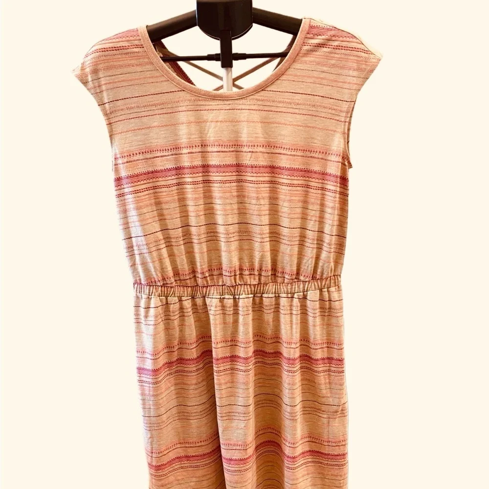 Sonoma Striped Pink and Tan Women’s Casual Dress, Large, NWT