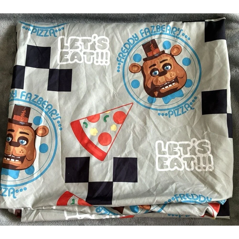 Five Nights at Freddy's Twin Flat Sheet Only Freddy Fazbear Pizza Gray FNAF