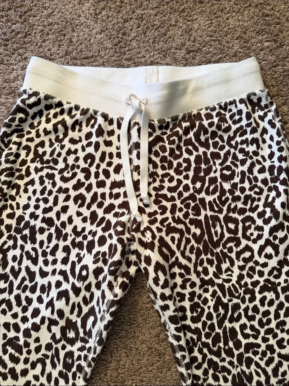 J.Crew Vintage Fleece leopard joggers size S