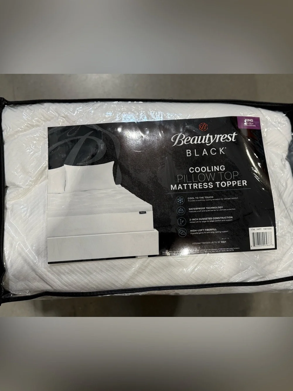 Beautyrest cooling pillow top king mattress topper
