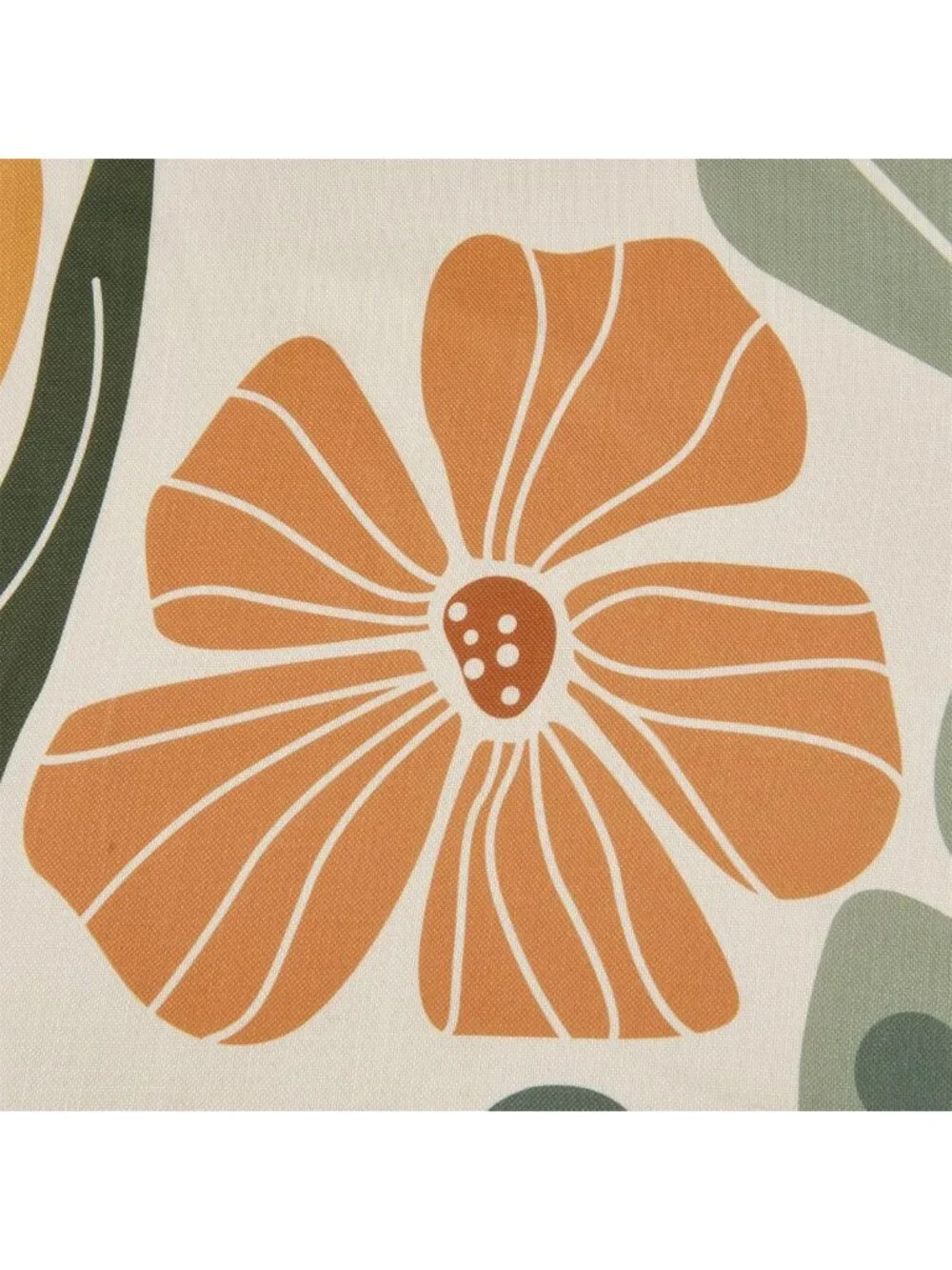 Colorful Floral Faux Linen Shower Curtain - Funky Aesthetic Bathroom Decor