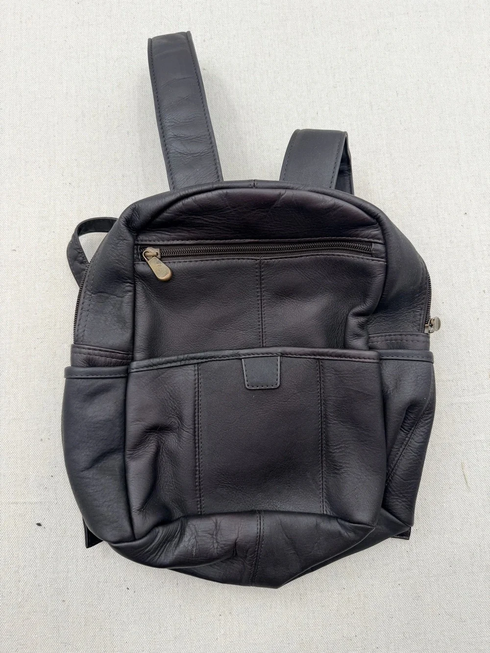 Le Donne Leather Men's Backpack - Black