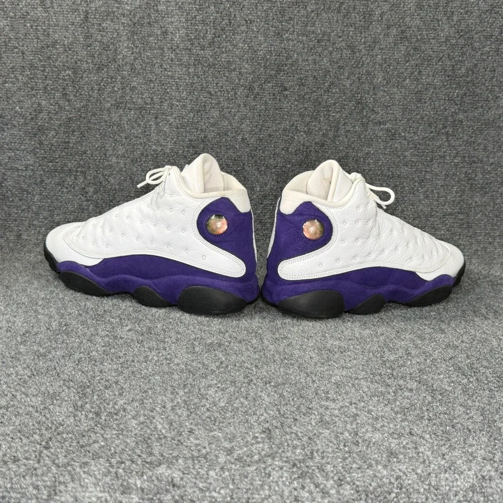 Jordan 13 Retro Shoes Men's 12 White Purple Lakers Athletic Hooping‎ Sneakers