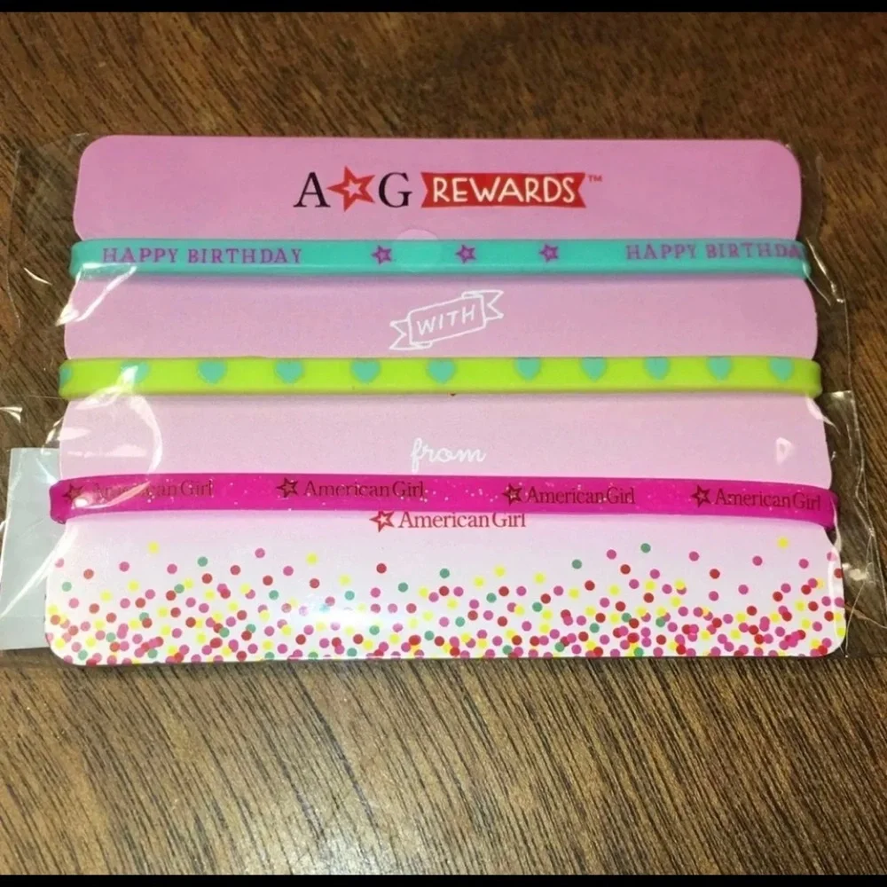 American Girl containing birthday bracelets
