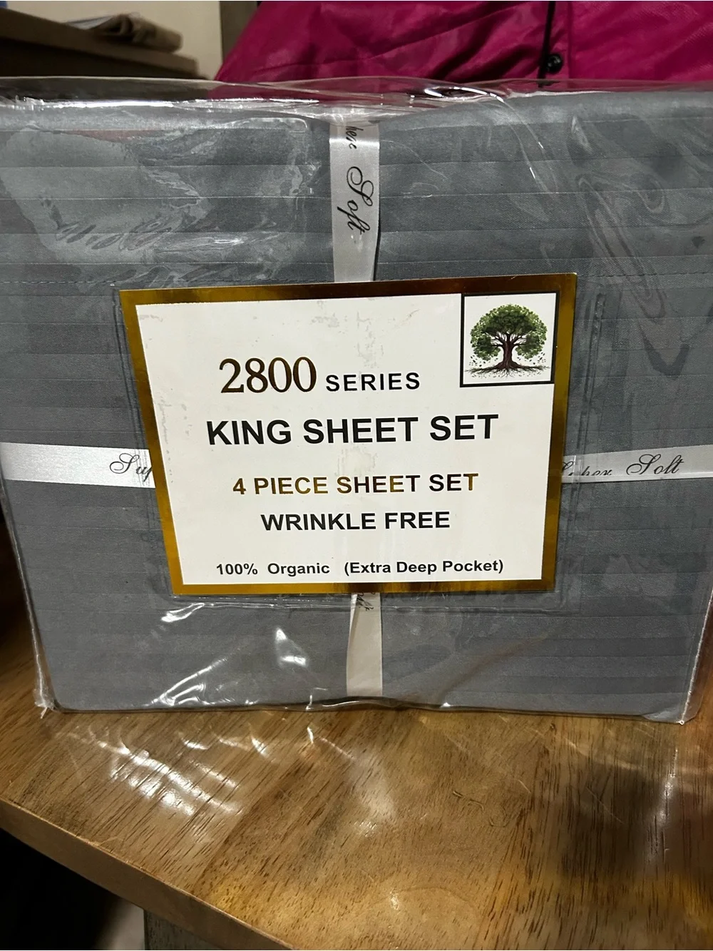 King Gray 2800 Series Sheet Set Hotel Quality Extra Deep Pocket 4 Piece