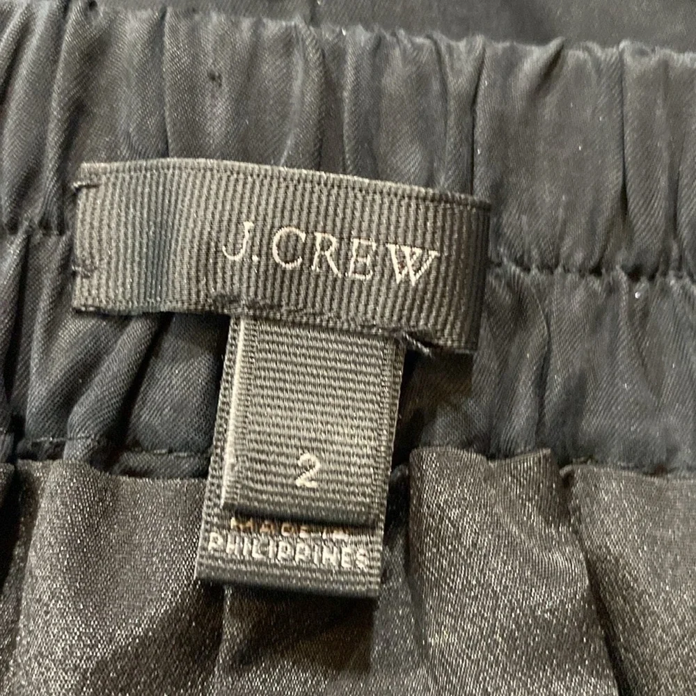J. Crew Wrap Skirt in Japanese Cupro Black sz 2