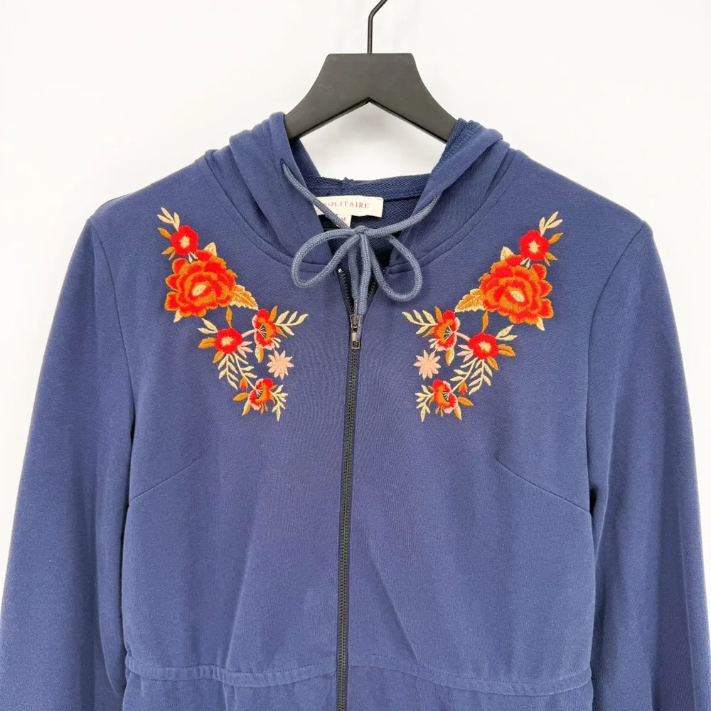 Solitaire hoodie front floral