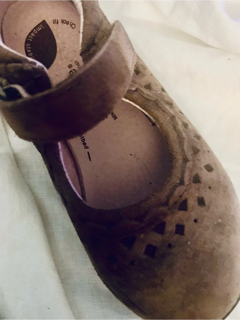 Stride Rite Girls Brown Suede Mary Jane Dress Shoes