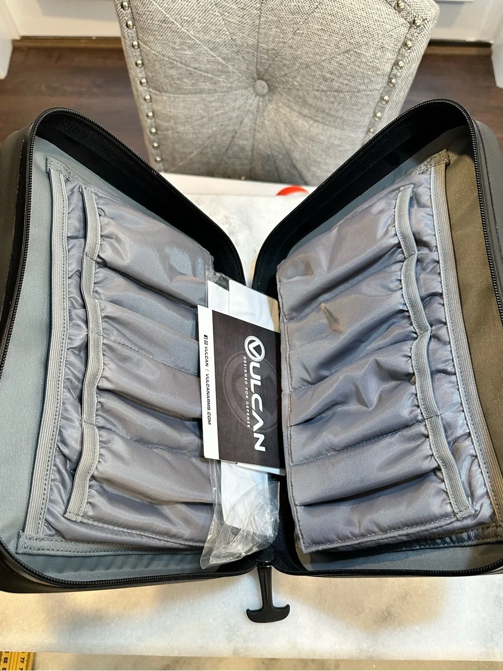 Vulcan Arms Black WeatherLock Pistol Case w/ Waterproof Zippers & MOLLE Webbing