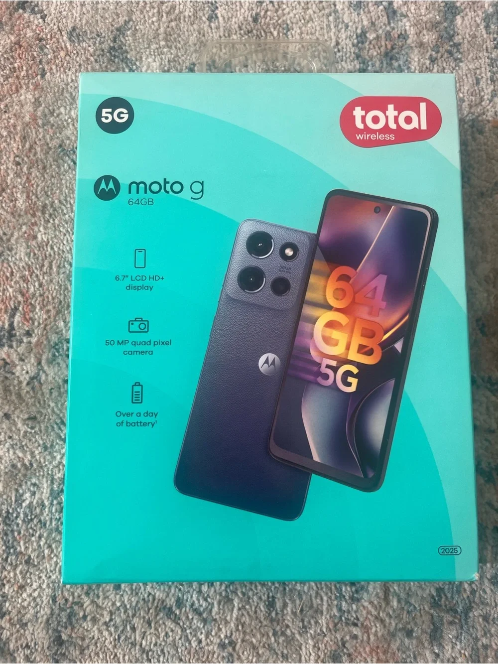 Moto g 64GB 5G Smartphone - Teal Box