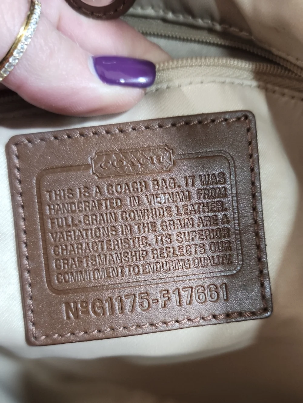 Coach Croc-Embossed Brown Leather Tote G1176-F17661 Purse