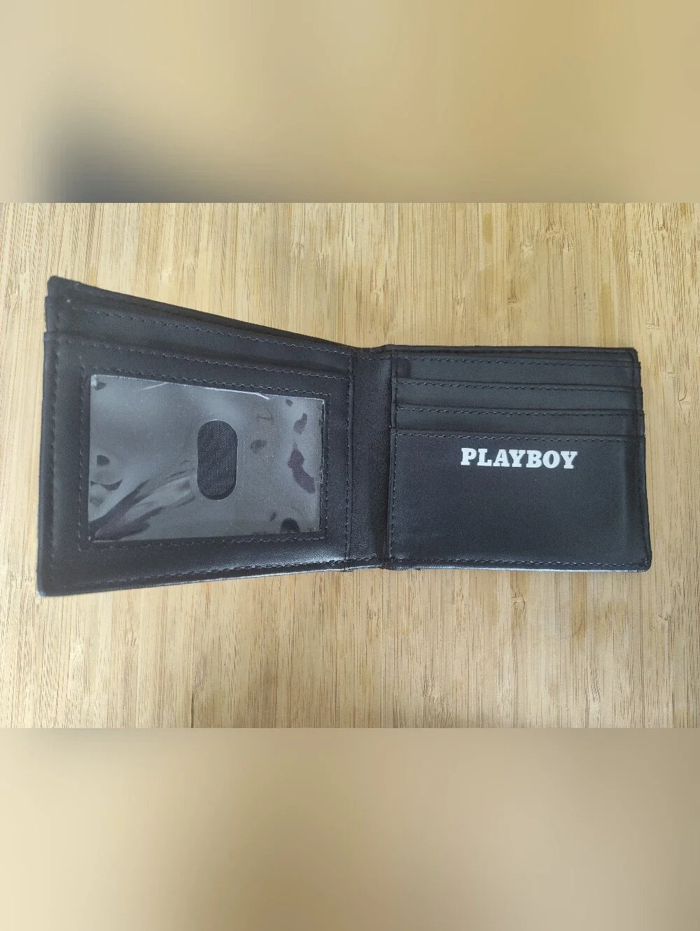 Playboy Black Bi-Fold Wallet with Logo