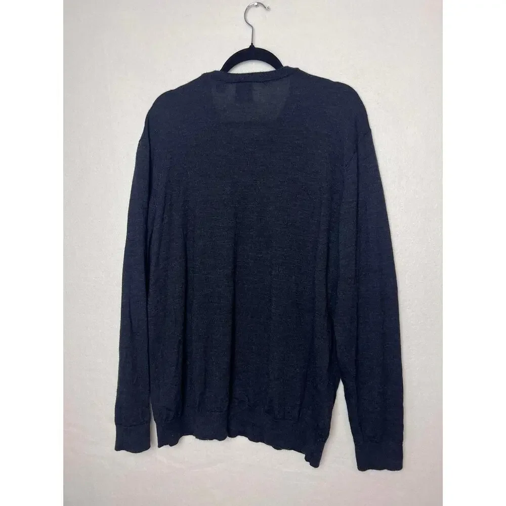Greg Norman Men's Long Sleeve Crew Neck Pullover Wool Sweater Size XXL Gray
