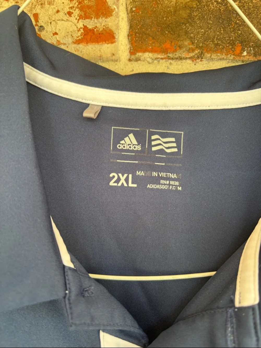 Adidas Navy Dri-wicking PoloShirt