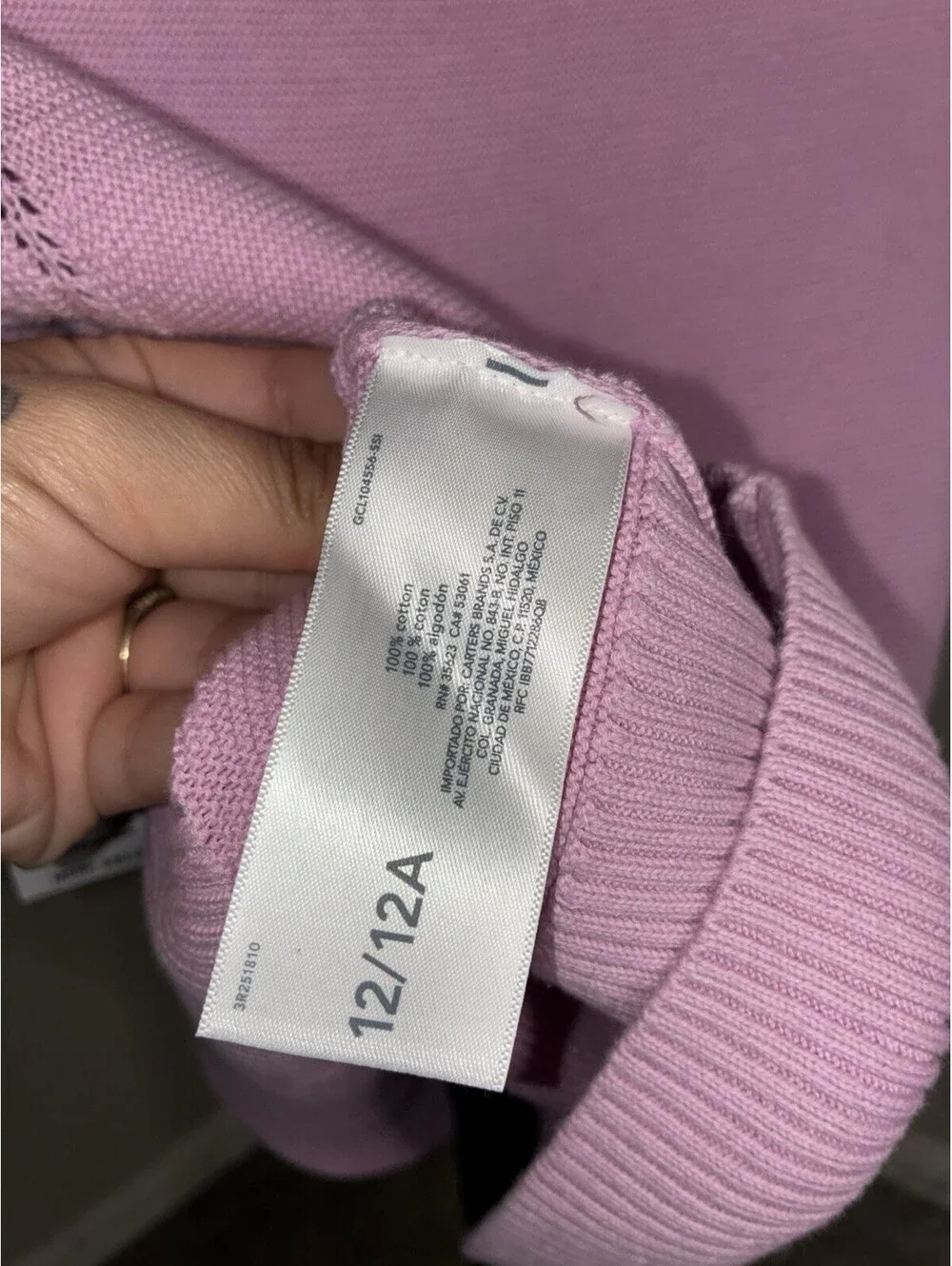 Light Pink Flutter Knit Oshkosh Top Size 12
