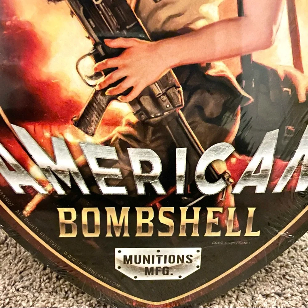 NEW Heavy Duty Steel Military Grade American Bombshell Munitions MFG Metal Sign