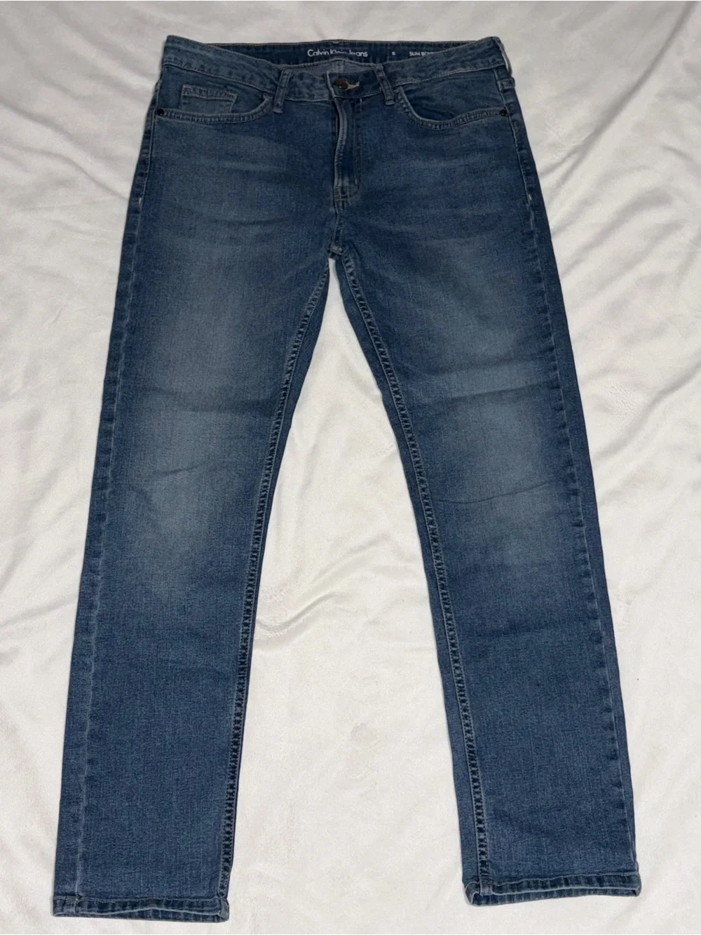 Calvin Klein Women’s Slim Boyfriend Blue Jeans - Sz 8 (030)