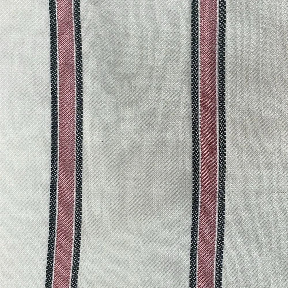 NWT Banana Republic High Rise Wide Leg Crop Pants Linen Blend White Red Stripe