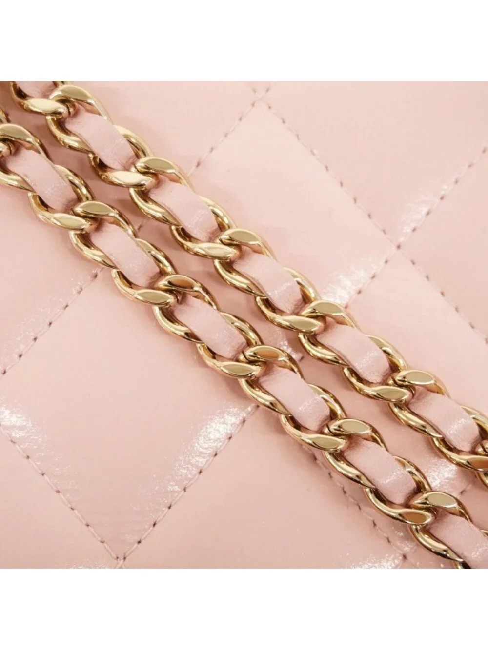 Chanel Vanity Bag Quilted Lambskin Pink Champagne Gold 2-Way
