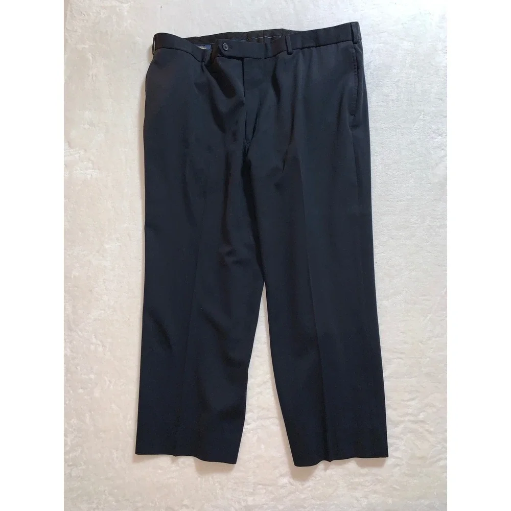 Brooks Brothers Madison Mens‎ Black Wool Blend Dress Pants W44 L32 Classic