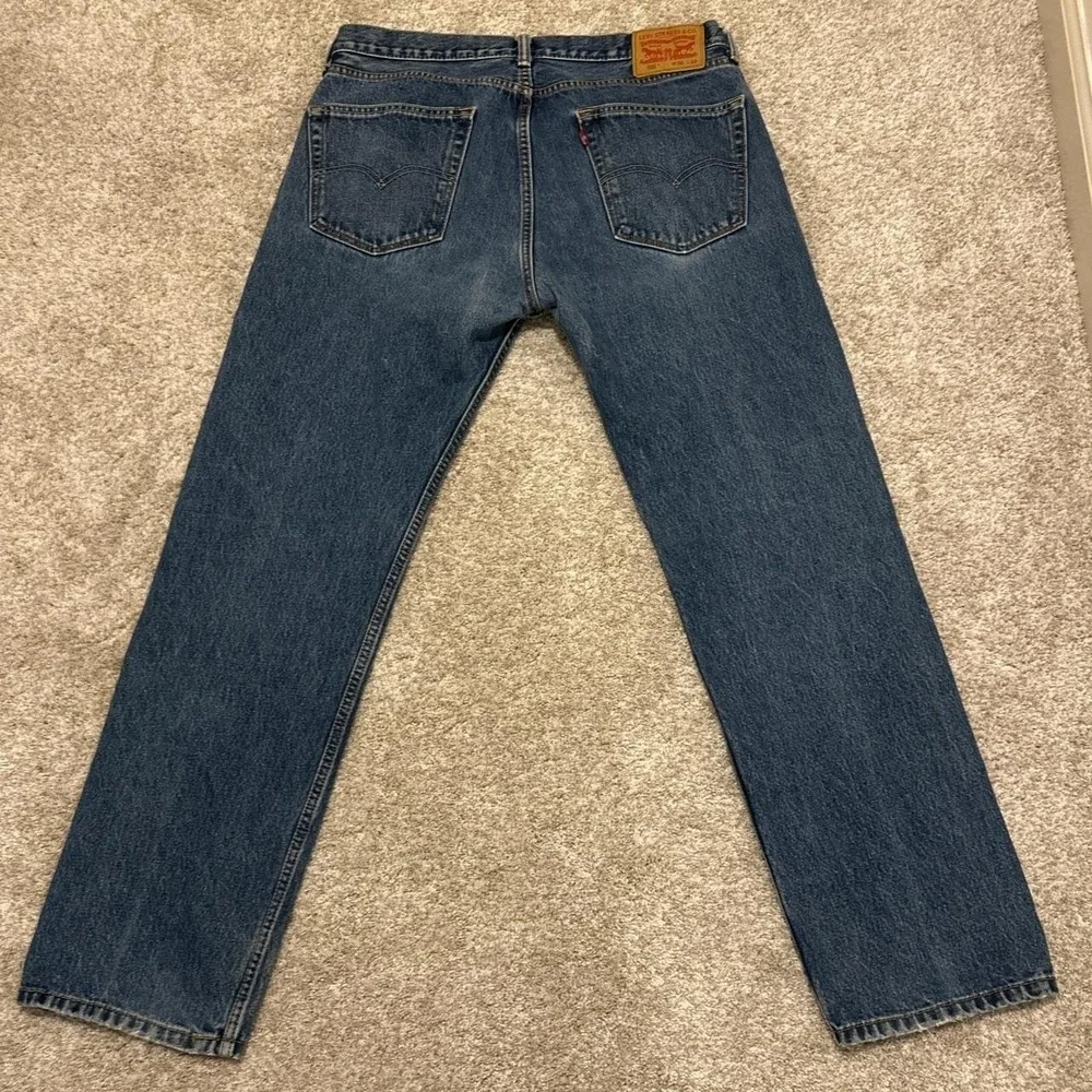 Levi's 505 Regular Fit Jeans – Classic Blue Denim 36x32
