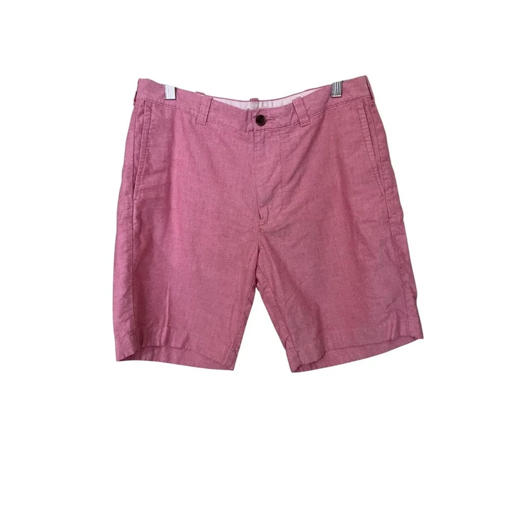 J. Crew Mens Pink Cotton Chino Shorts Sz 33 Beach‎ Vacation resort