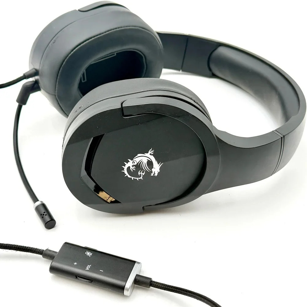 MSI Immerse GH20 Wired Gaming Headset Black Over Ear Detachable Mic‎ 3.5mm Jack