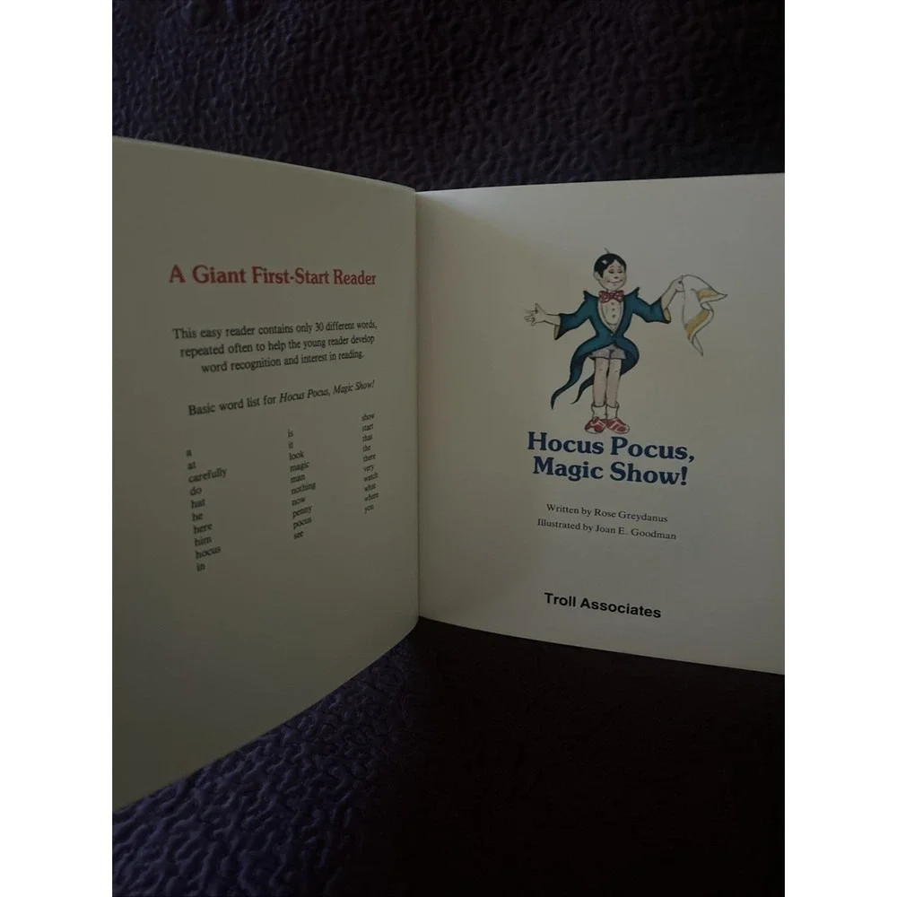 Hocus Pocus Magic Show‎ By Rose Greydanus Illustrated by Joan E. Goodman 1981
