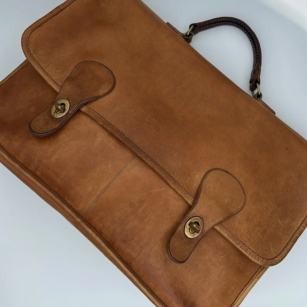 Vintage Coach Briefcase Tabac