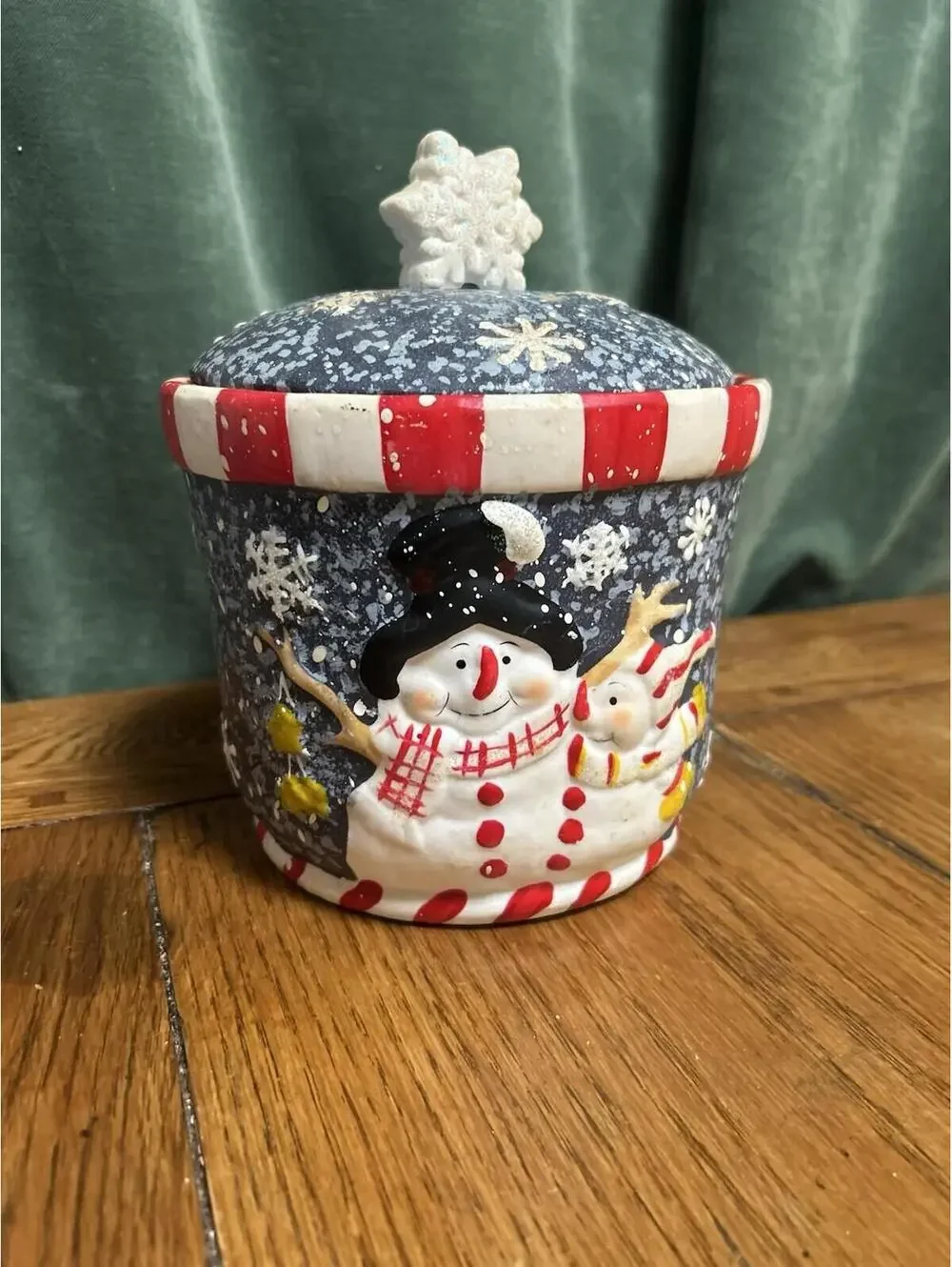 Vintage‎ Snowman Ceramic Cookie Jar
