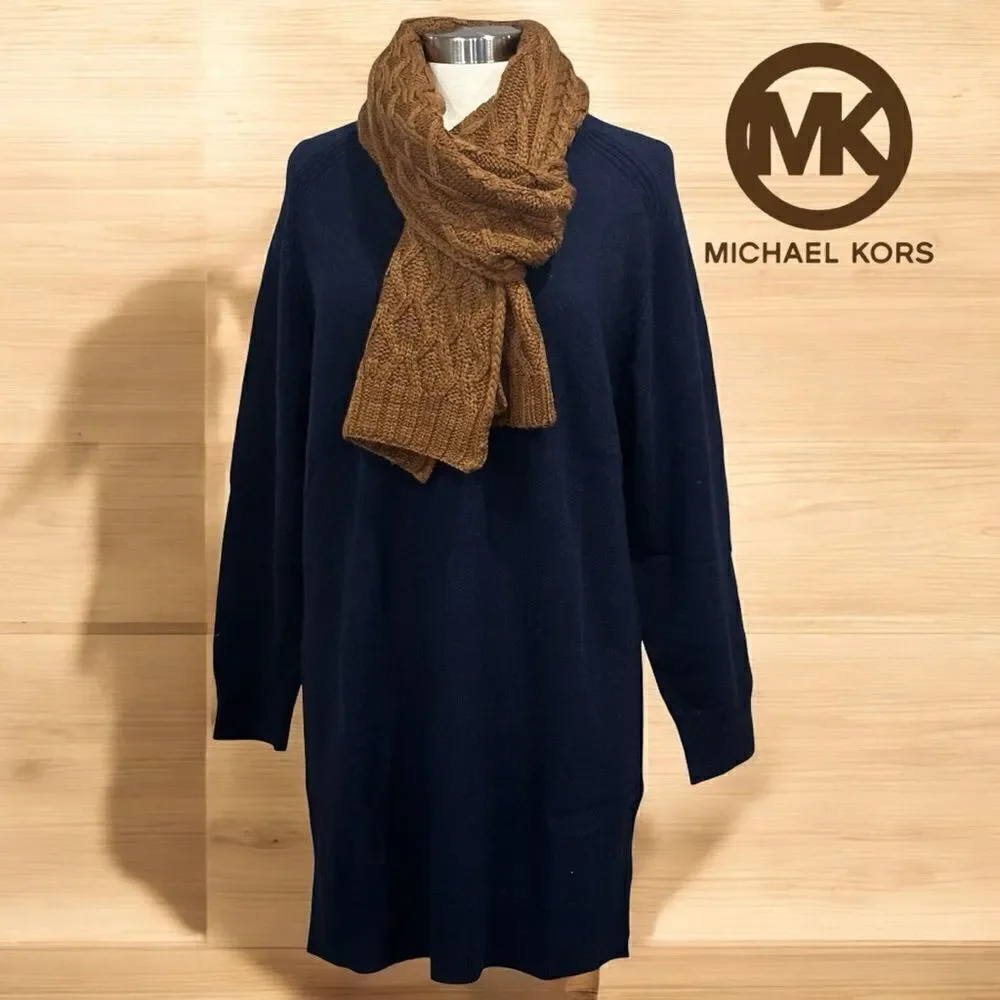 MICHAEL KORS Women’s Access Striped Cable Muffler 76”X 11”