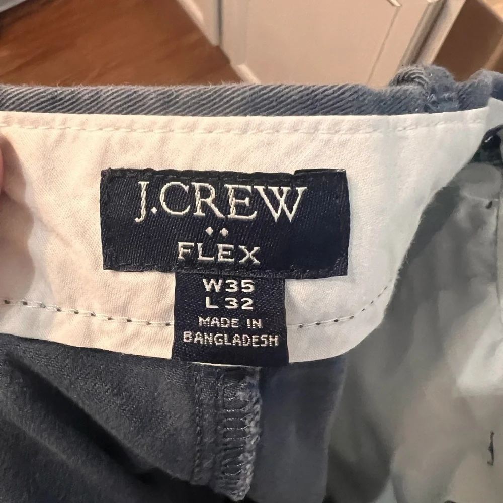 J. Crew Flex Straight Leg Chino Pants Size 35x32 Gray Business Casual Workwear