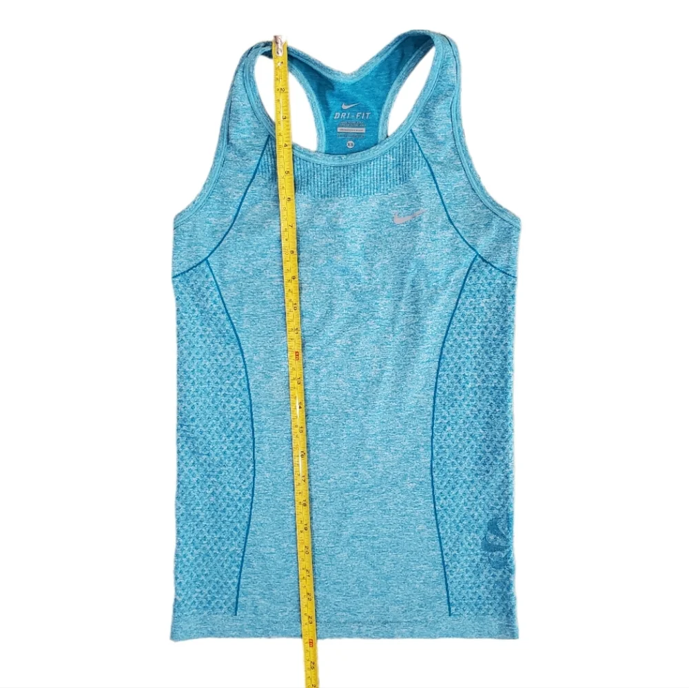 Nike Dri-Fit Women's Teal‎ Seamless Run Workout Racerback Tank Top XS