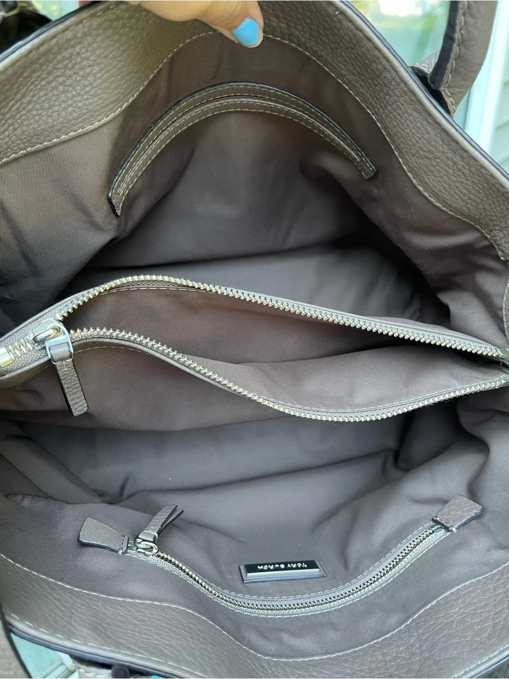 Tory Burch Taupe Brown Satchel Bag