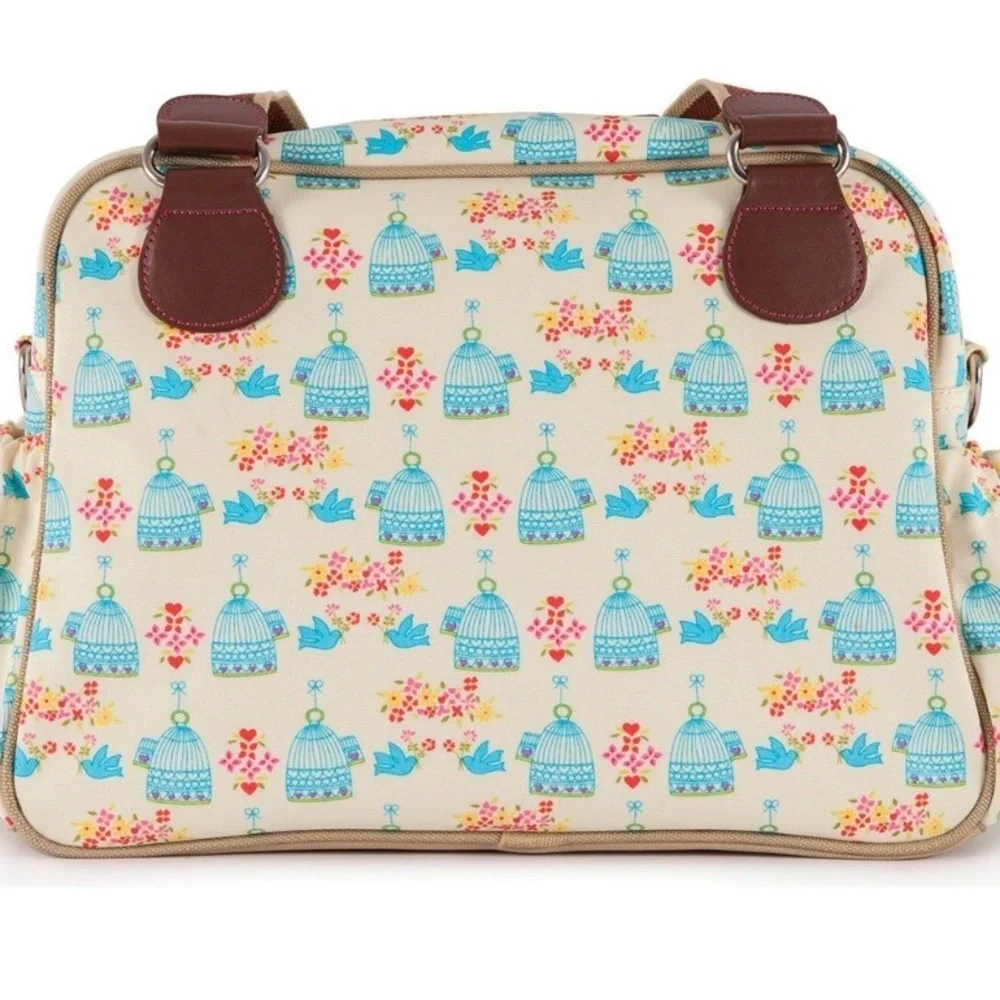 pink lining baby bag