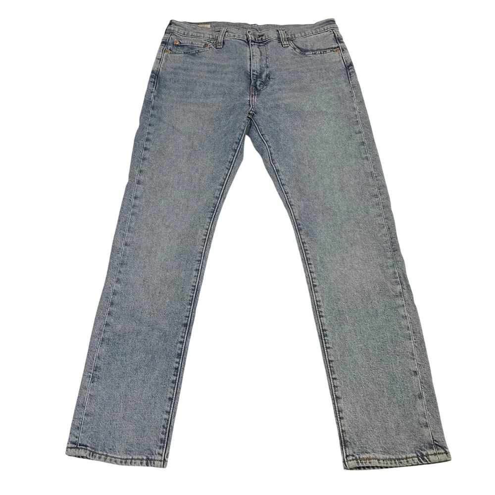 Levis 510 Skinny Fit Jeans Mens W33 L30‎ Light Blue Denim Premium