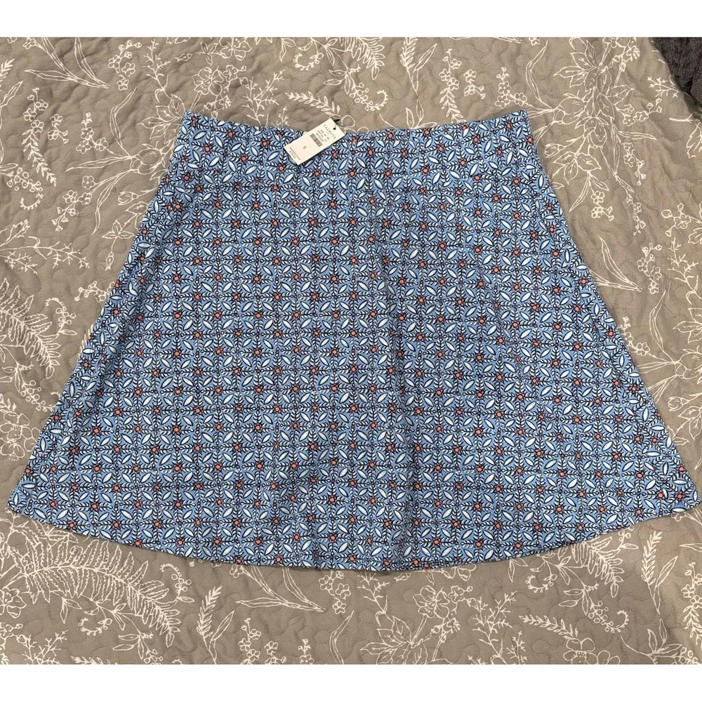 T by Talbots Skort Womens Small Blue Floral Geometric Active Golf Tennis Skirt