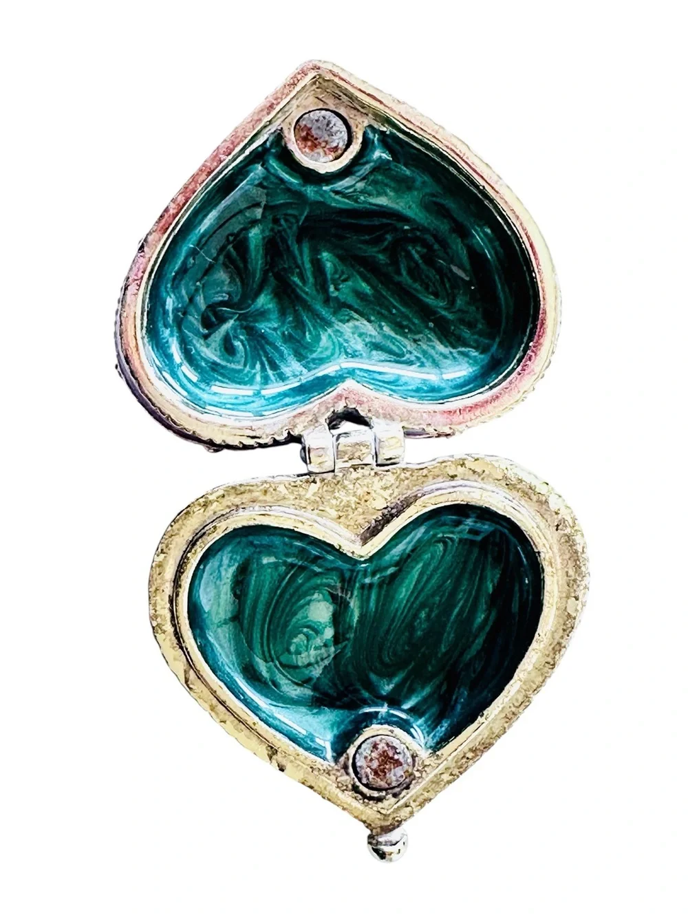 Monet enamel heart