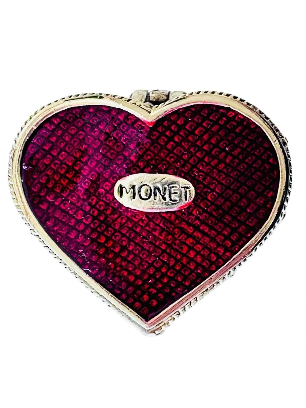 Monet enamel heart