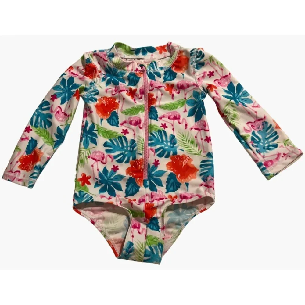 Tommy Bahama Swim Rash Guard Suit Size 12 months Long Sleeve Excellent very gent