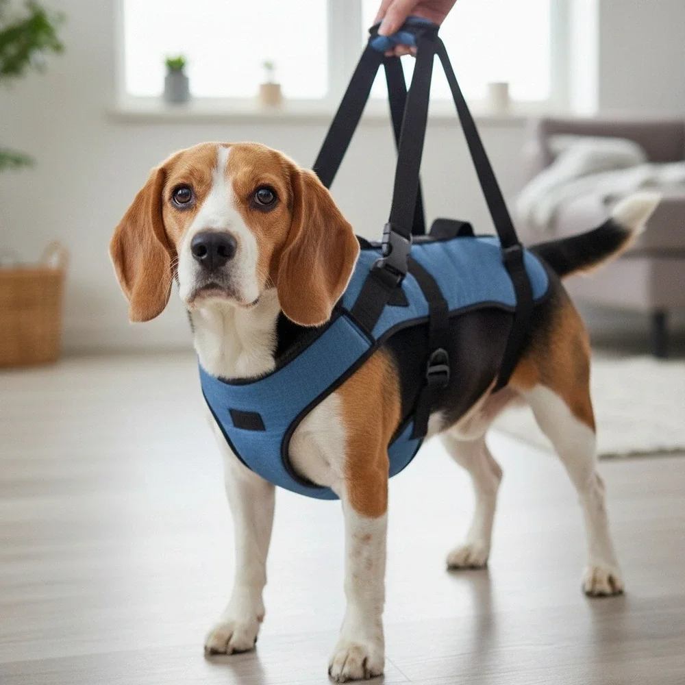 Coodeo Dog Lift Harness For Dogs 24lbs Full Body Support  Blue Medium