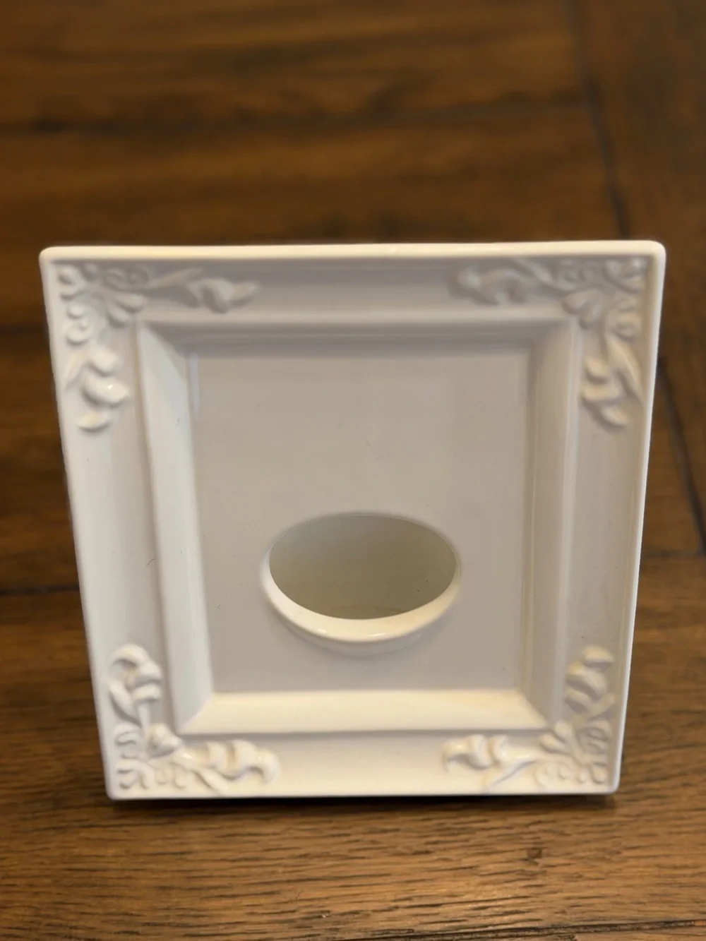 William Sonoma Vintage Frame Vase - White Ceramic Bud Vase